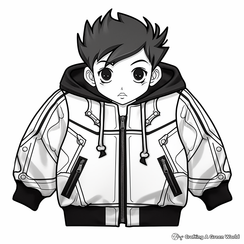Athletic Tracksuit Jacket Coloring Pages 4