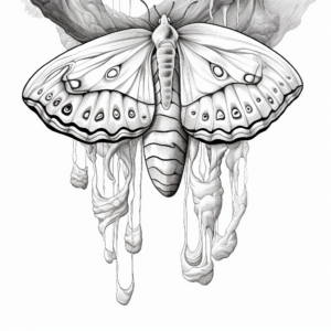 Atlas Moth Cocoon Coloring Pages for Aspiring Entomologists 1