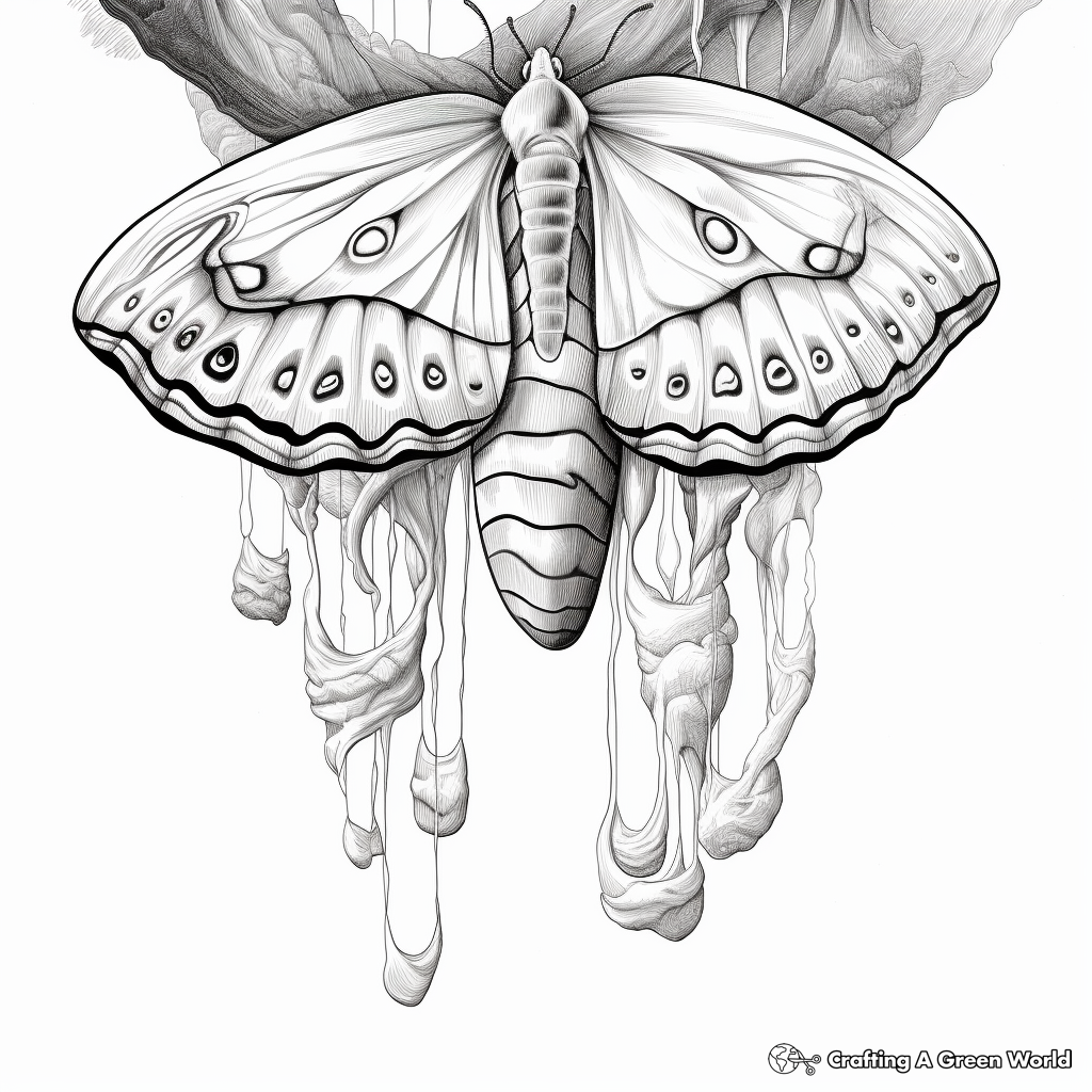 Atlas Moth Cocoon Coloring Pages for Aspiring Entomologists 1