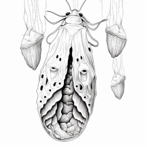 Atlas Moth Cocoon Coloring Pages for Aspiring Entomologists 3