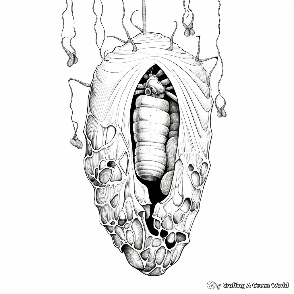Atlas Moth Cocoon Coloring Pages for Aspiring Entomologists 4
