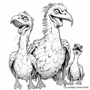 Atrociraptor Family Coloring Pages: Male, Female, and Young 2