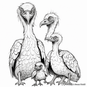 Atrociraptor Family Coloring Pages: Male, Female, and Young 3