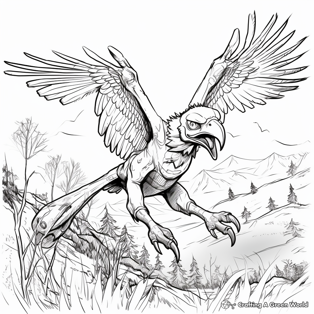 Atrociraptor Hunting coloring pages: Predator in Action 1