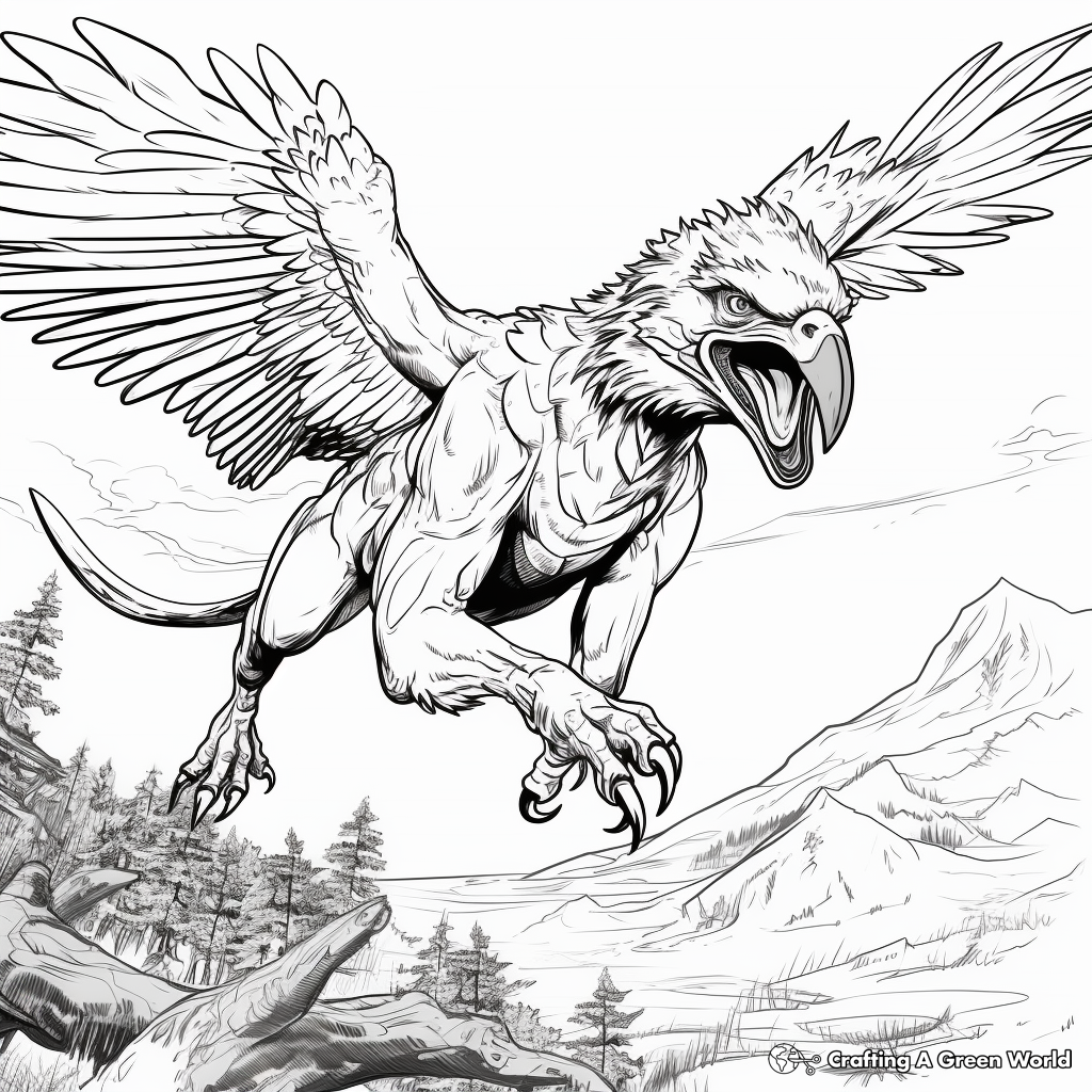 Atrociraptor Hunting coloring pages: Predator in Action 3