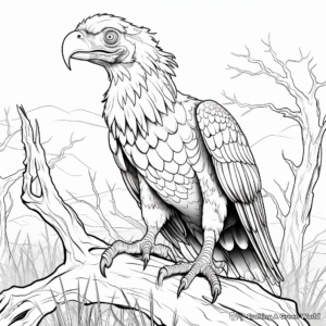 Atrociraptor in its habitat Coloring Pages 1