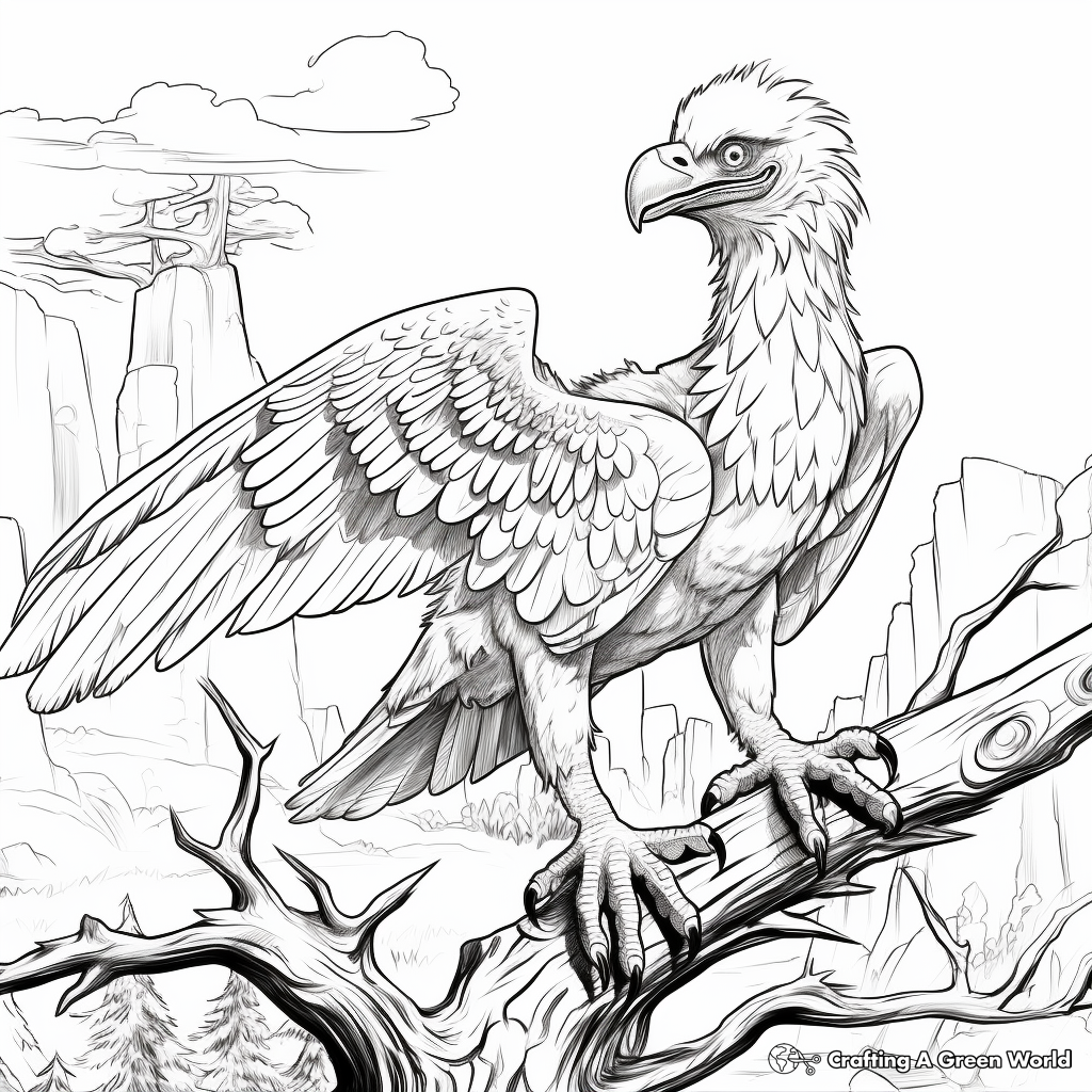 Atrociraptor in its habitat Coloring Pages 2