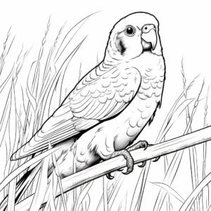 Australian Grass Parakeet Coloring Sheets 4