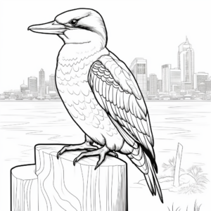 Australian Icon: Kookaburra Coloring Pages 2
