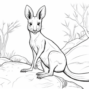Australian Wallaby Coloring Pages 4