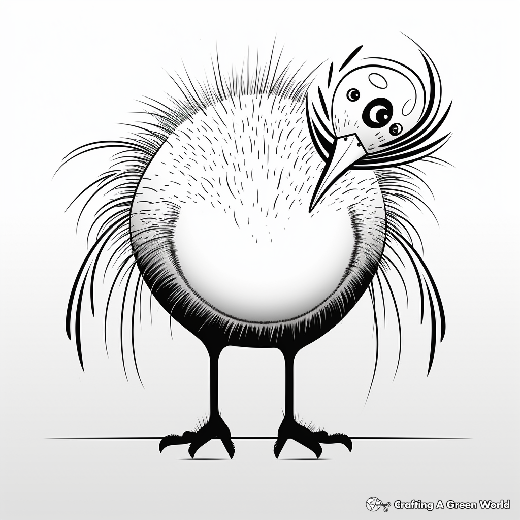 Authentic New Zealand Kiwi Bird Coloring Pages 3