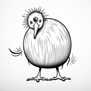 Authentic New Zealand Kiwi Bird Coloring Pages 4