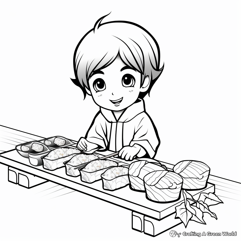 Authentic Sashimi Coloring Pages for Kids 3