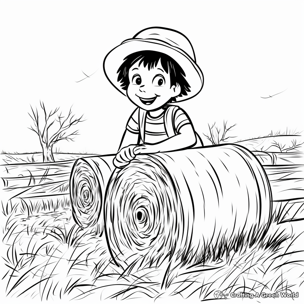 Autumn Harvest Hay coloring pages 1