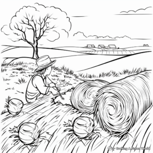 Autumn Harvest Hay coloring pages 4