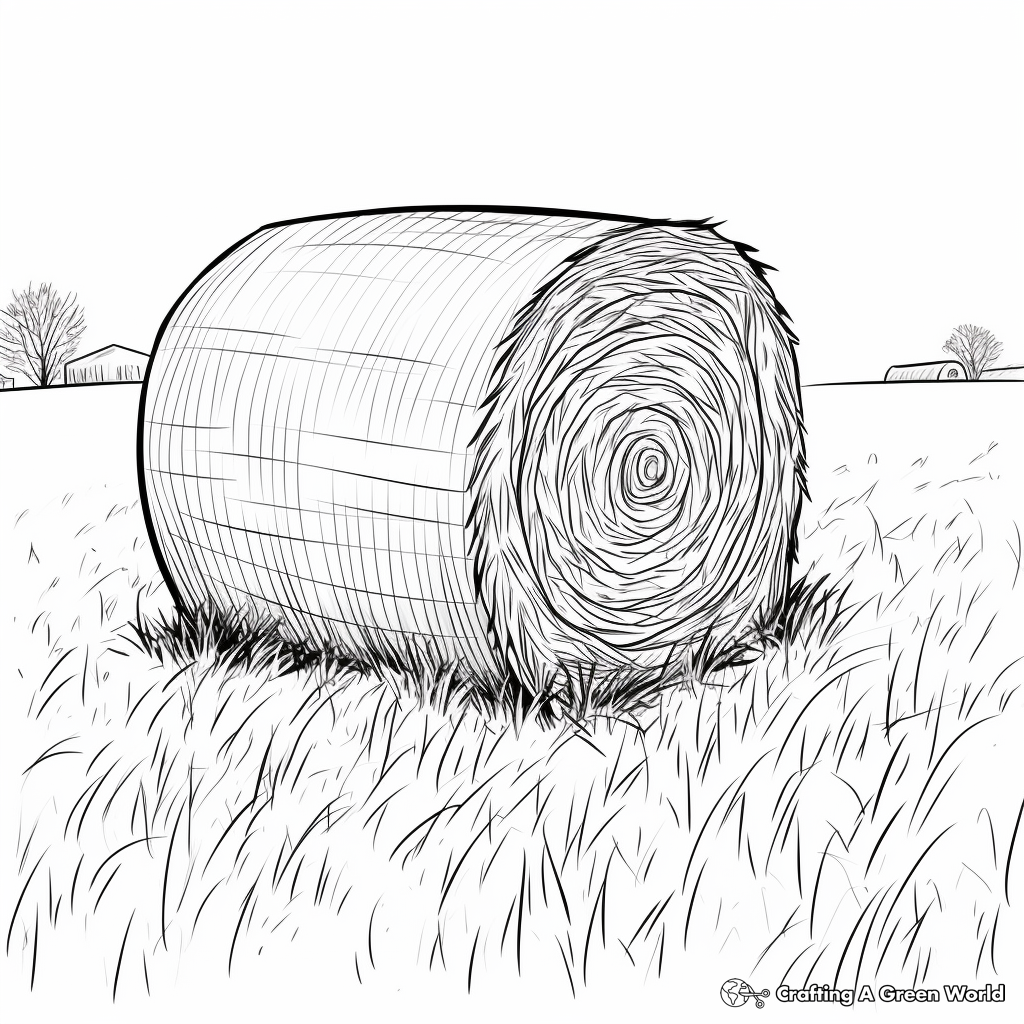 Autumn Hay Bale Coloring Pages 4