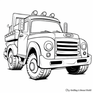 Available-to-Print Tow Truck Coloring Pages 3