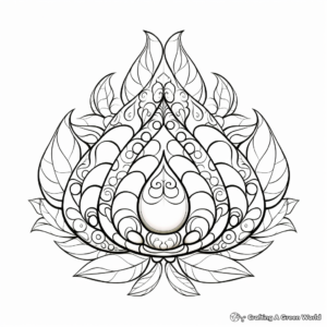 Avocado-themed Mandala Coloring Pages for Adults 2