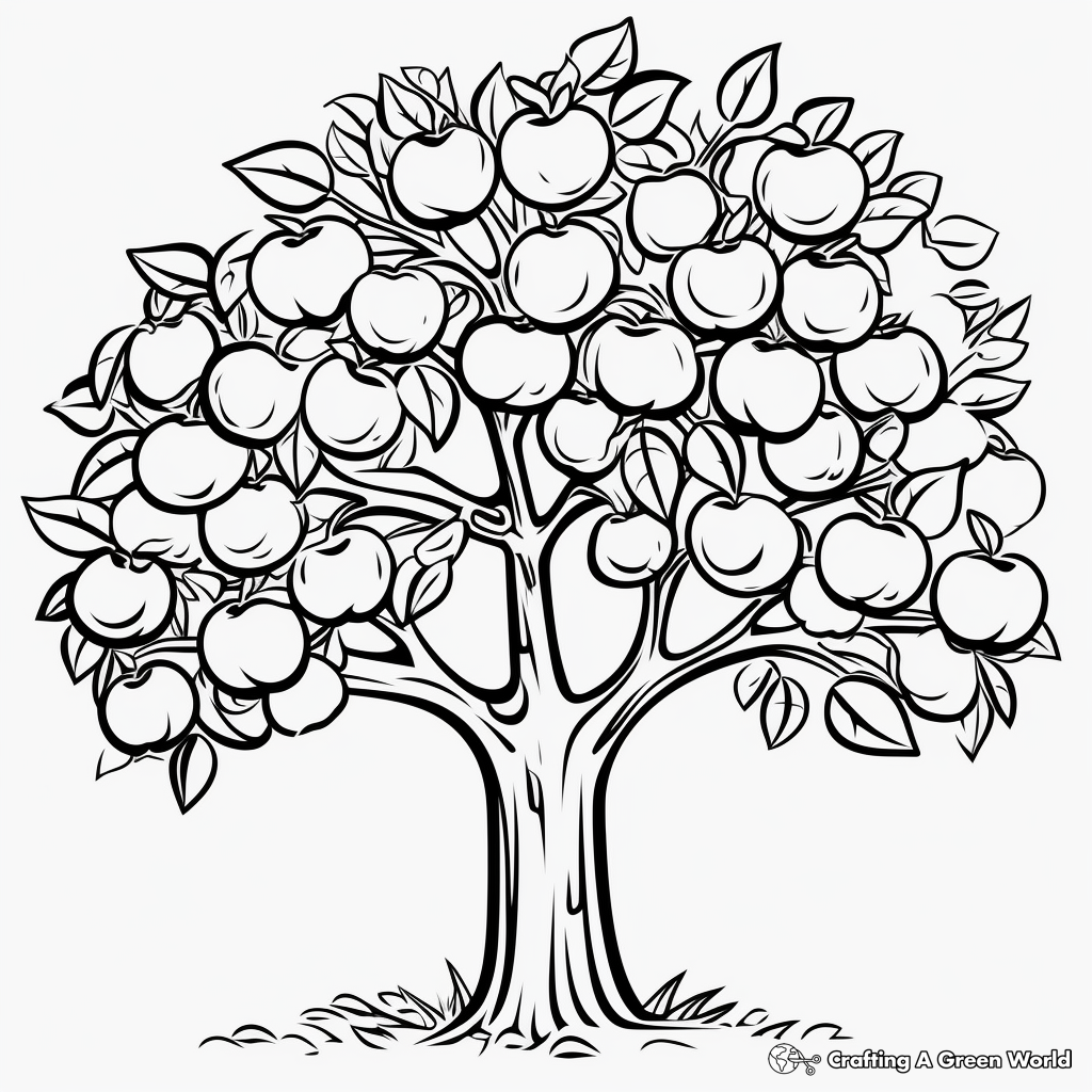 Avocado Tree Coloring Pages for Nature Lovers 1