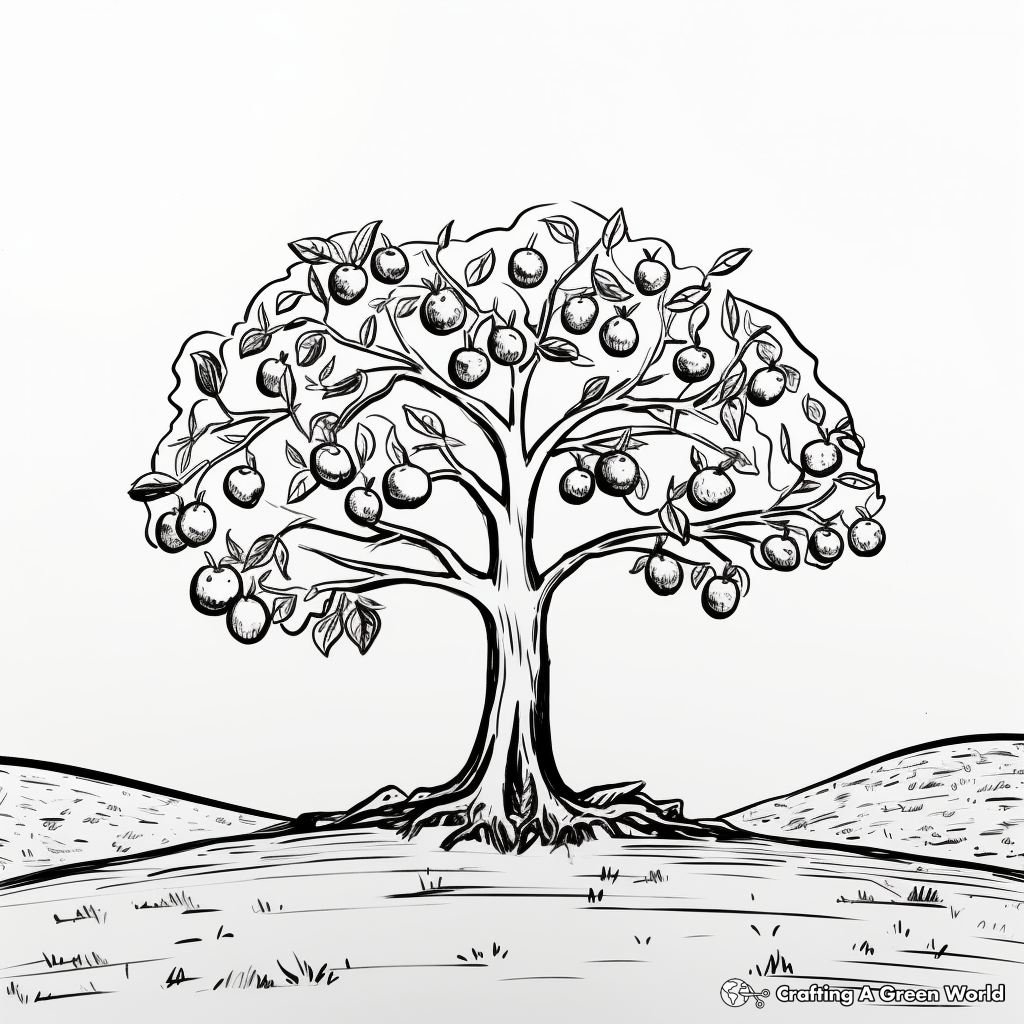 Avocado Tree Coloring Pages for Nature Lovers 3