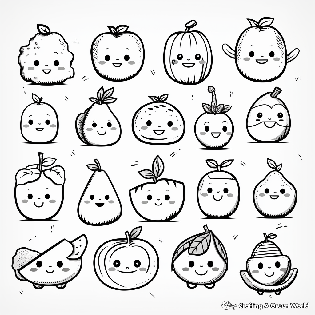 Avocado Varieties: A Collection of Coloring Pages 4