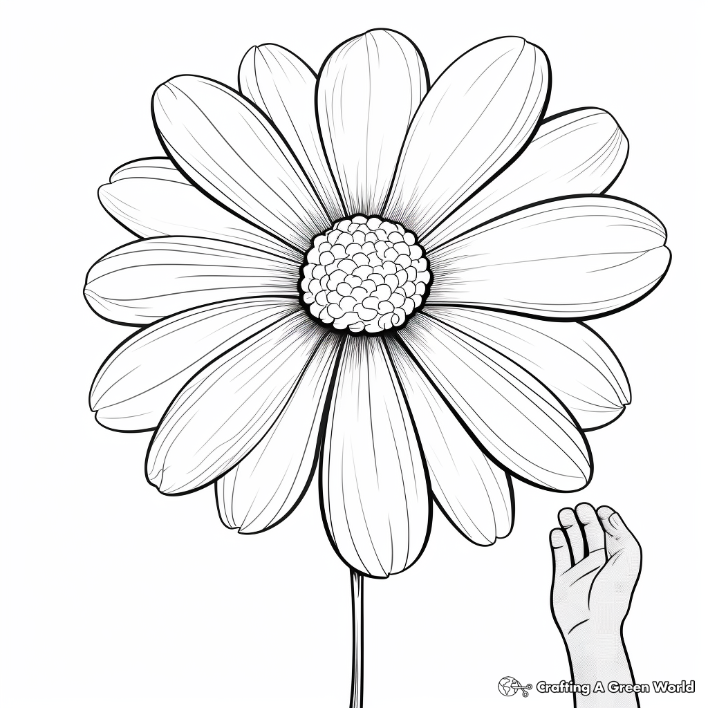 Awe-inspiring Giant Zinnia Coloring Pages 4