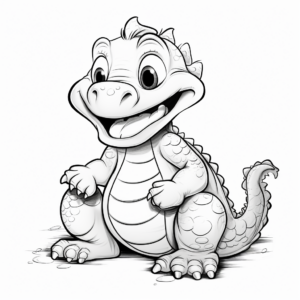 Baby Alligator Coloring Pages 2