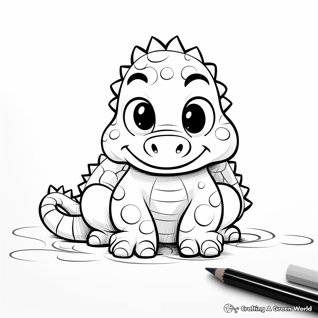 Baby Alligator Coloring Pages 3