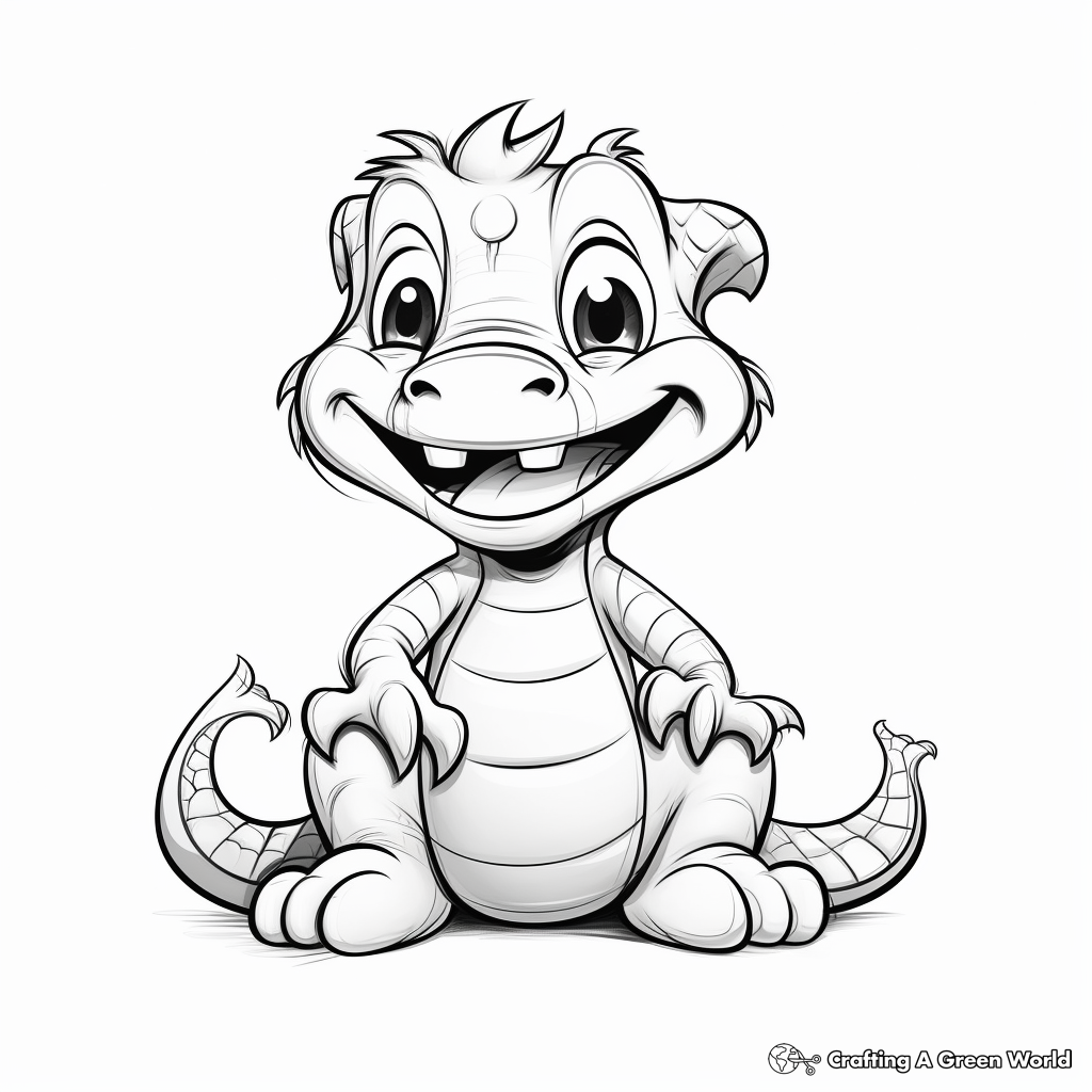 Baby Alligator Coloring Pages 4