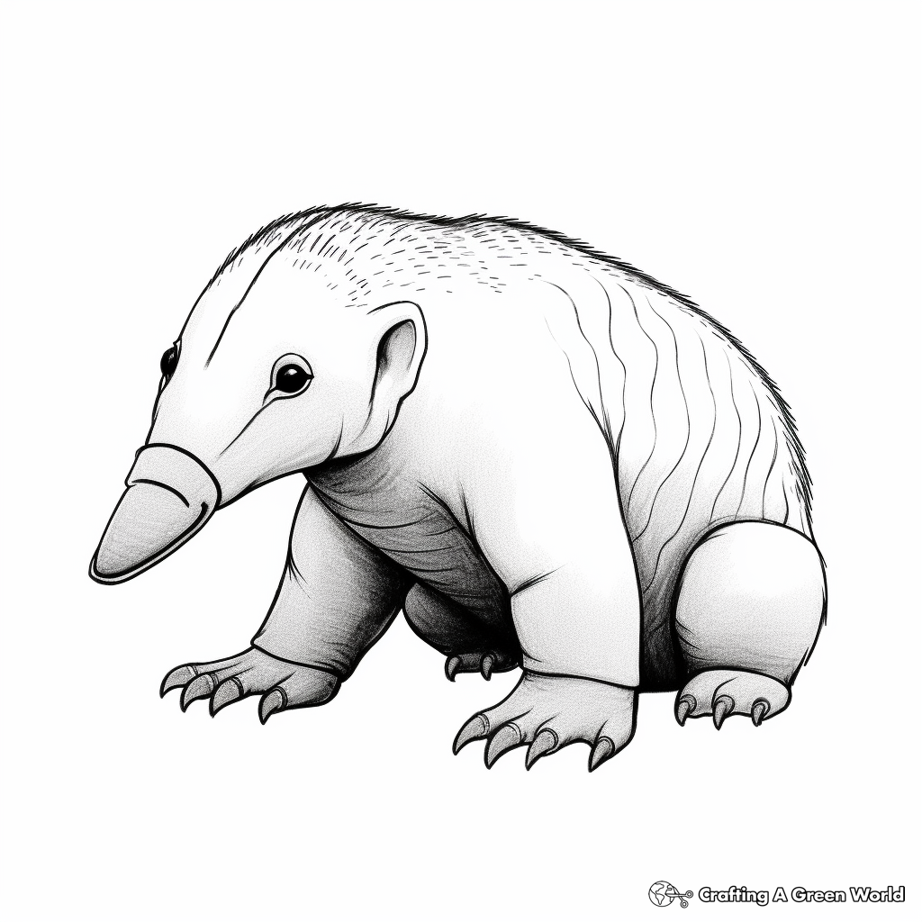 Baby Anteater Coloring Pages for Kids 1