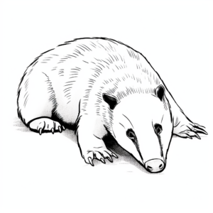 Baby Anteater Coloring Pages for Kids 2