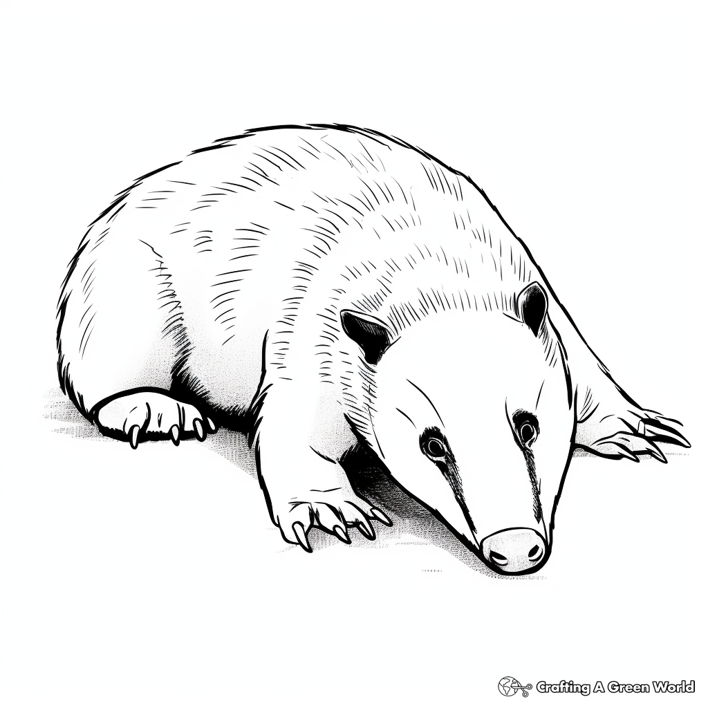 Baby Anteater Coloring Pages for Kids 2