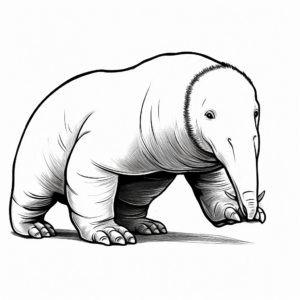Baby Anteater Coloring Pages for Kids 3