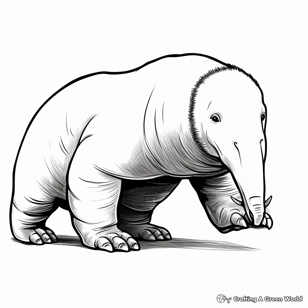 Baby Anteater Coloring Pages for Kids 3