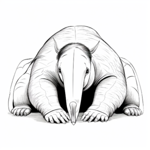 Baby Anteater Coloring Pages for Kids 4
