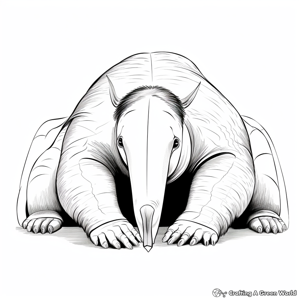 Baby Anteater Coloring Pages for Kids 4