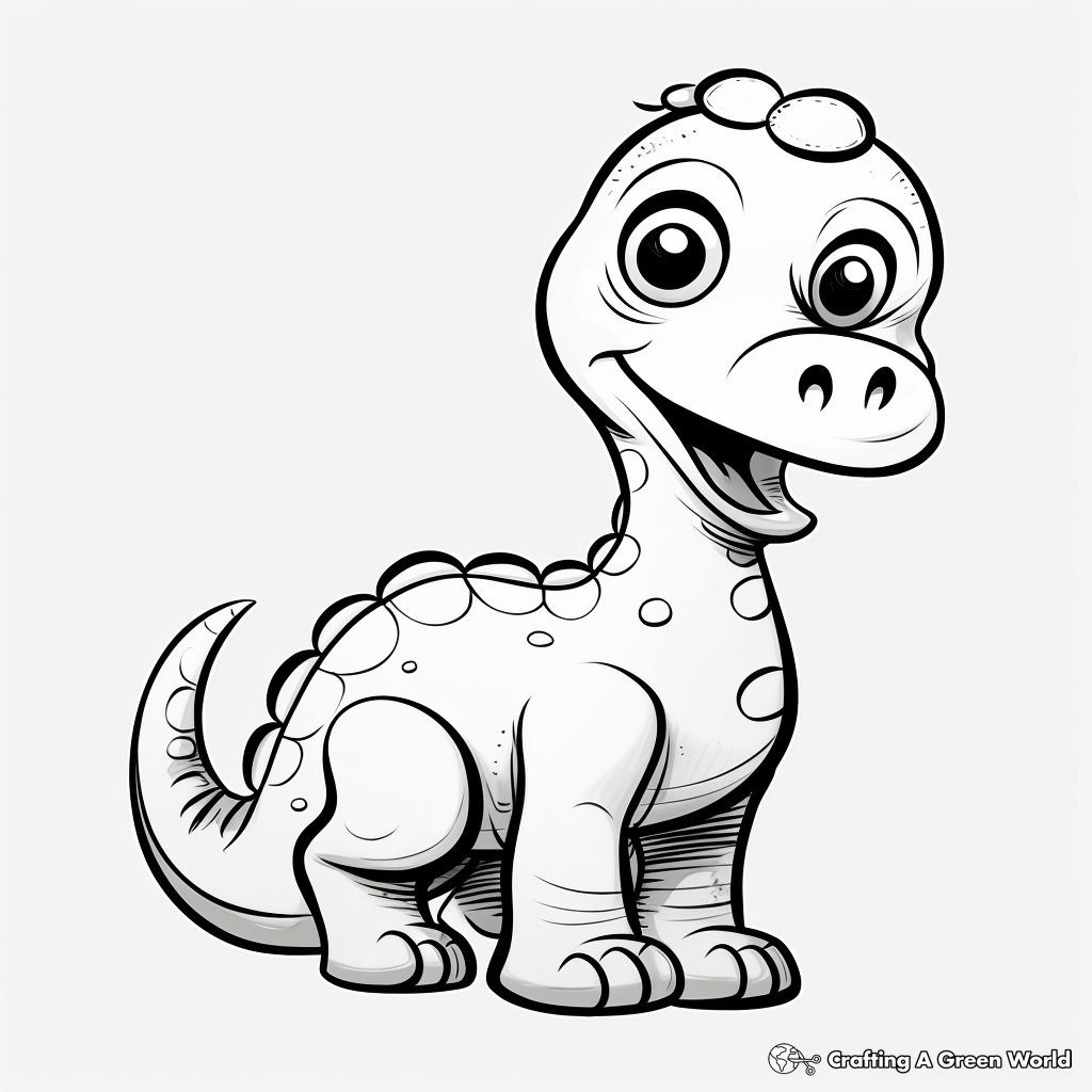 Baby Apatosaurus Coloring Pages 2