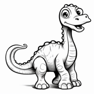 Baby Apatosaurus Coloring Pages 3