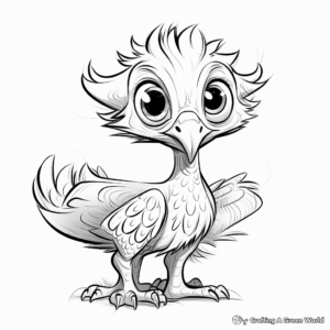 Baby Atrociraptor Coloring Pages 1