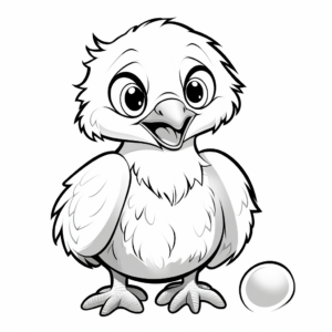 Baby Bald Eagle (Eaglet) Coloring Pages 1