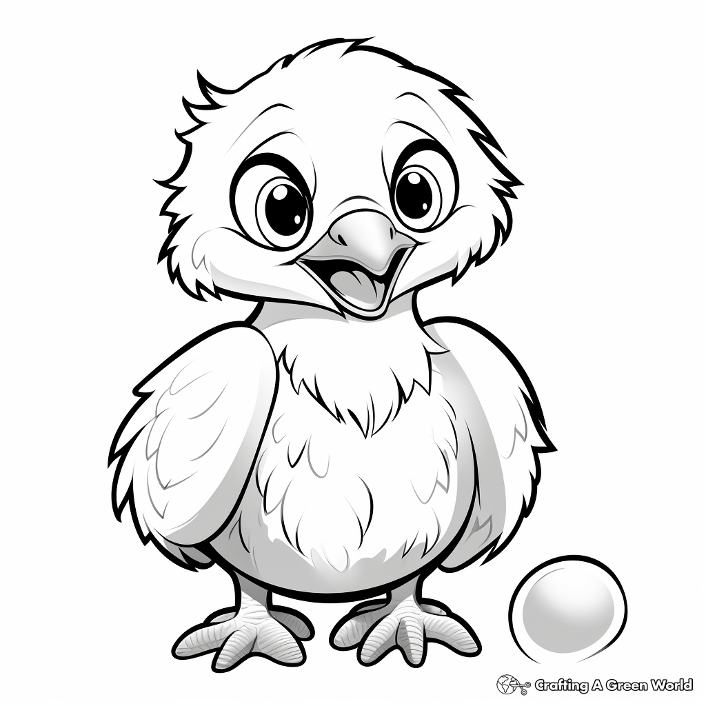 Baby Bald Eagle (Eaglet) Coloring Pages 1