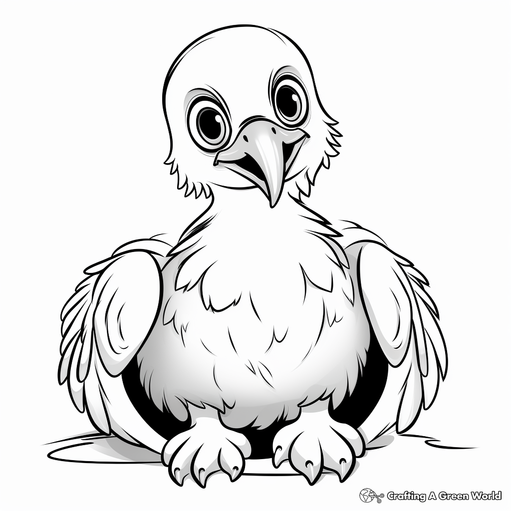 Baby Bald Eagle (Eaglet) Coloring Pages 2