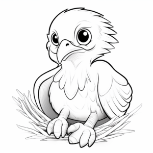 Baby Bald Eagle (Eaglet) Coloring Pages 3