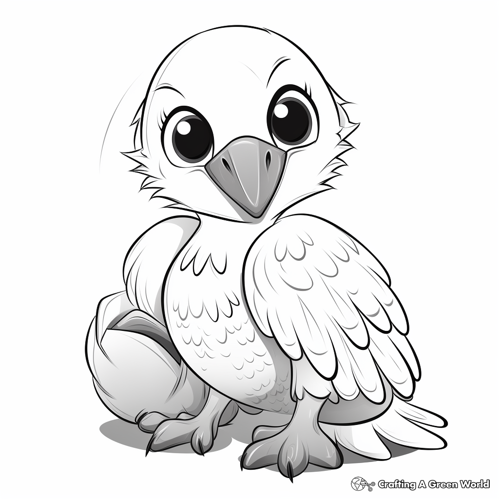 Baby Bald Eagle (Eaglet) Coloring Pages 4