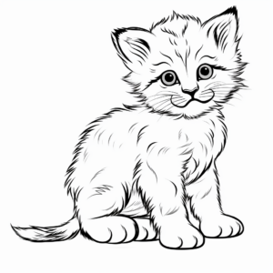 Baby Bobcat Cub Coloring Sheets for Toddlers 2