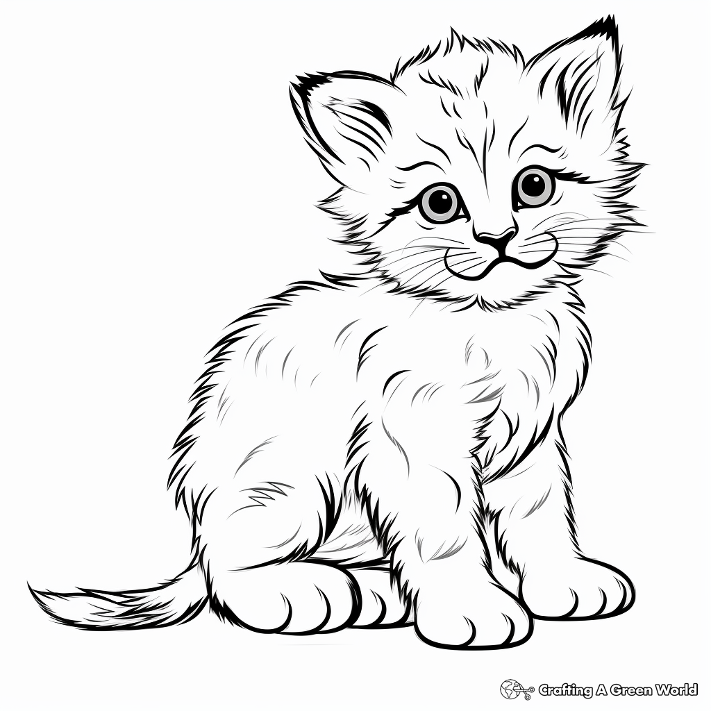Baby Bobcat Cub Coloring Sheets for Toddlers 2