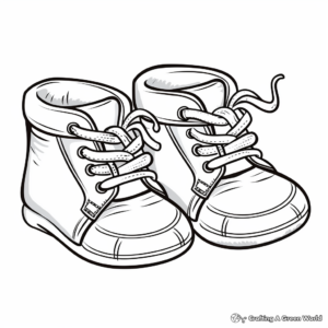 Baby Booties Coloring Pages for Expecting Parents 1