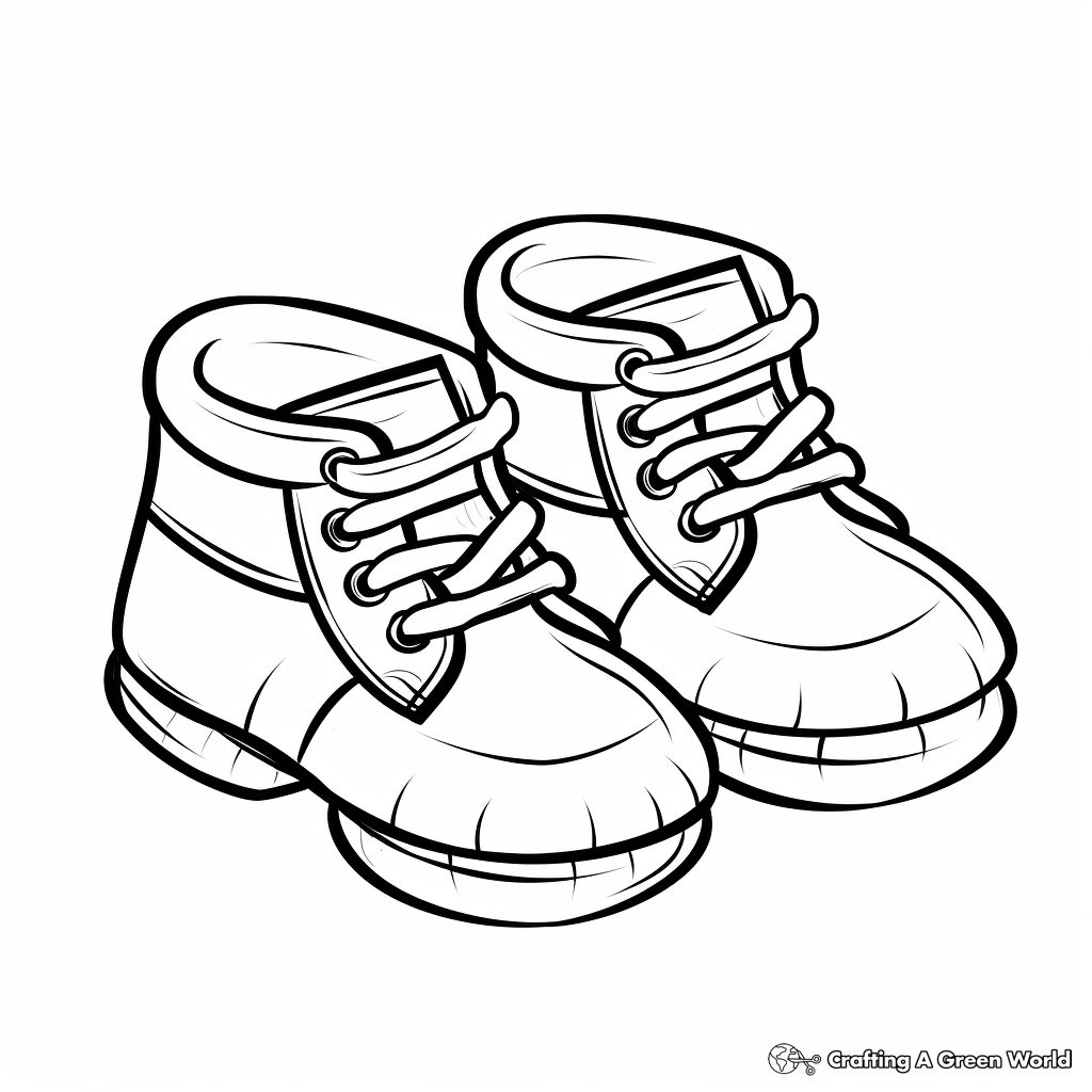 Baby Booties Coloring Pages for Expecting Parents 2