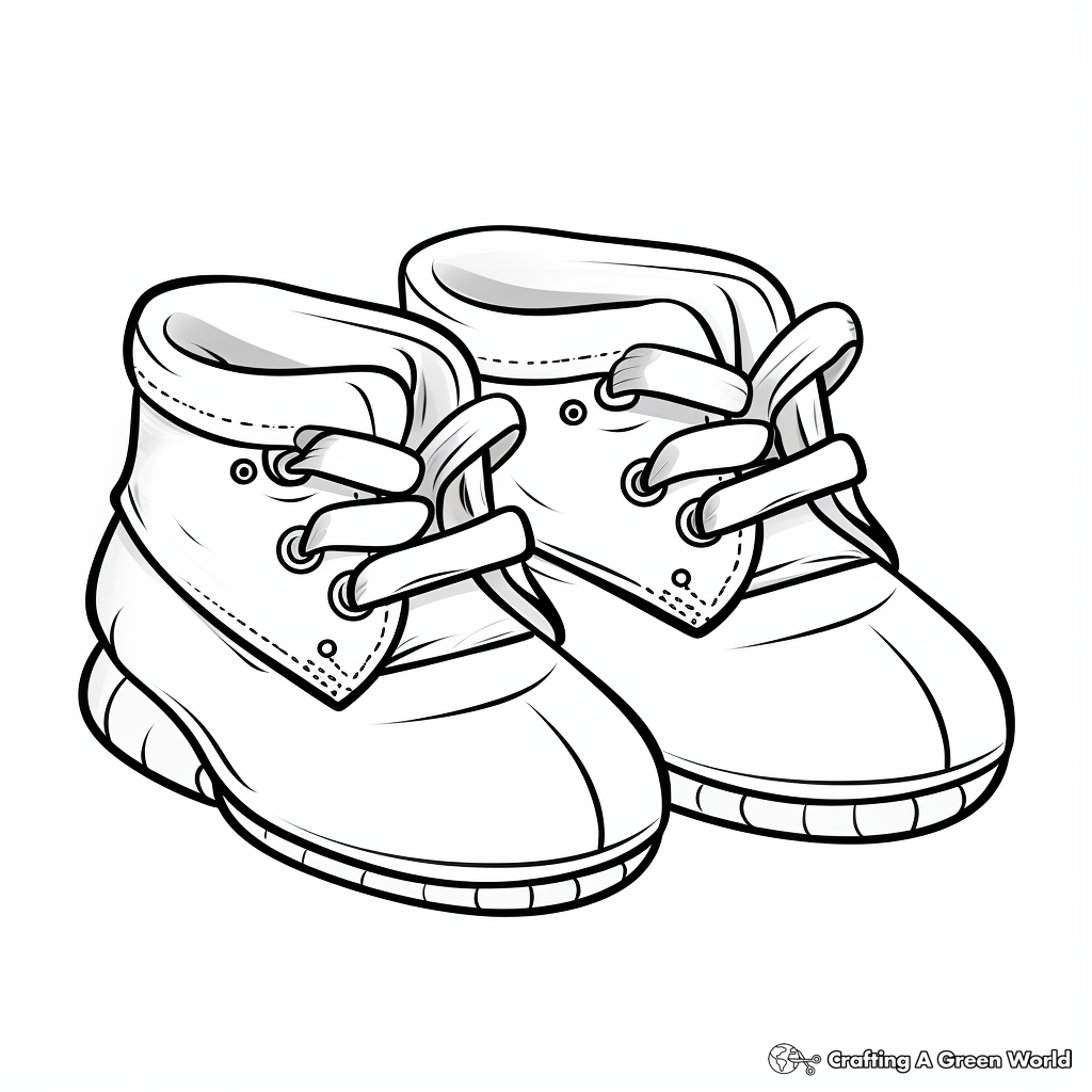 Baby Booties Coloring Pages for Expecting Parents 3