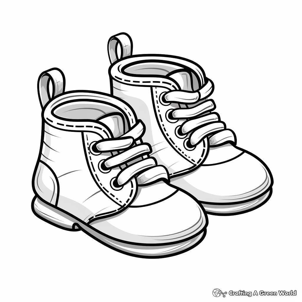Baby Booties Coloring Pages for Expecting Parents 4